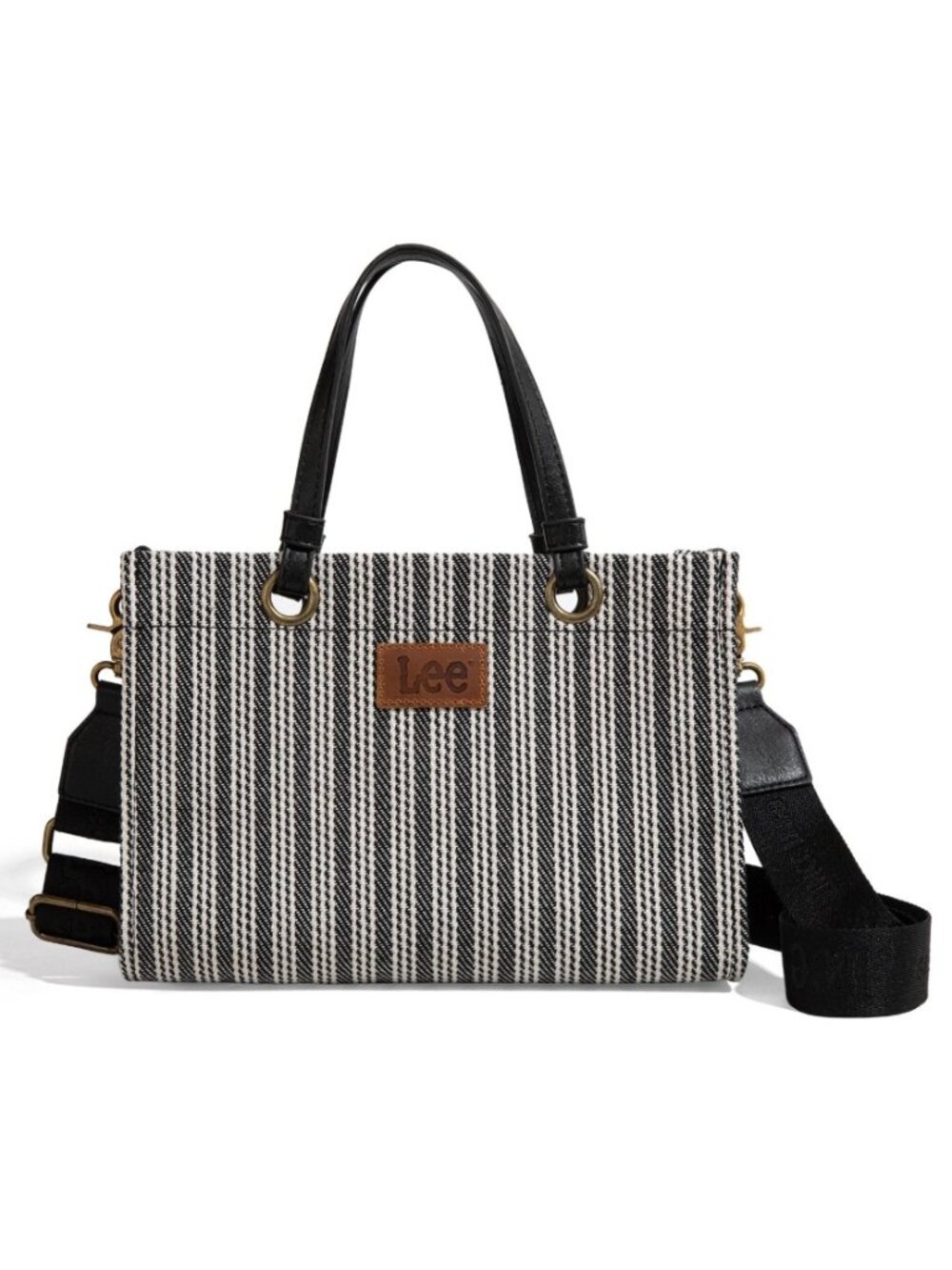 Lee Striped Collection Canvas Carry-All Small Tote Bag